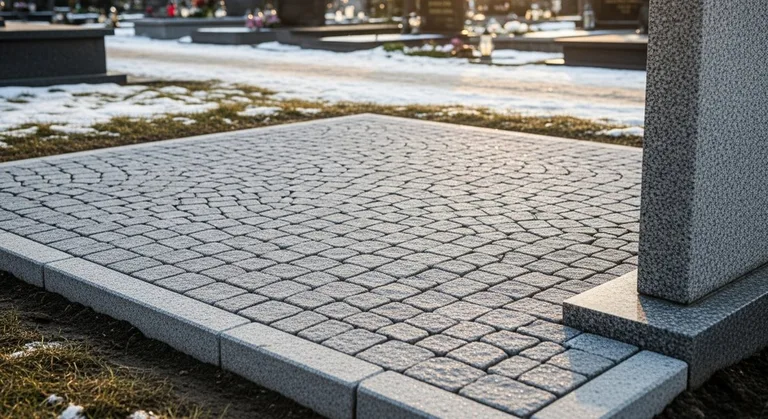 Брусчатка с гранитным цоколем по периметру, образец ПМ013 в Перми