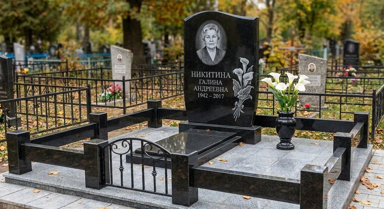 Памятник с гравировкой калл — выполненная работа «Никитина» в Перми