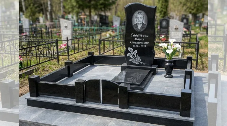 Памятник с гравировкой калл — выполненная работа «Савельева» в Перми