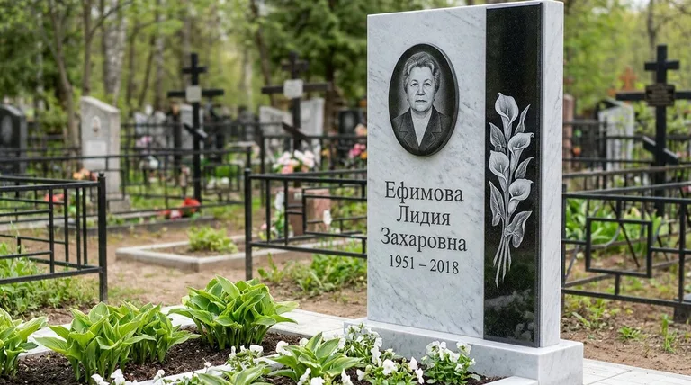 Памятник с гравировкой калл — выполненная работа «Ефимова» в Перми