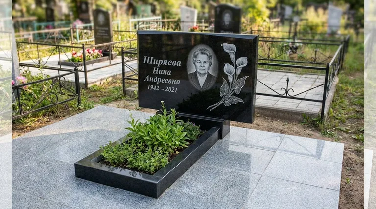 Памятник с гравировкой калл — выполненная работа «Ширяева» в Перми