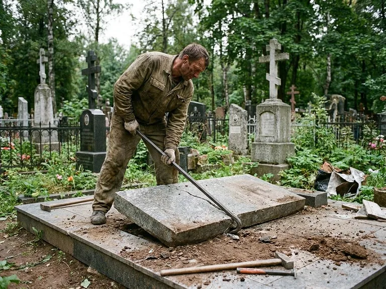 Демонтаж гранитной плитки и мощения участка в Перми