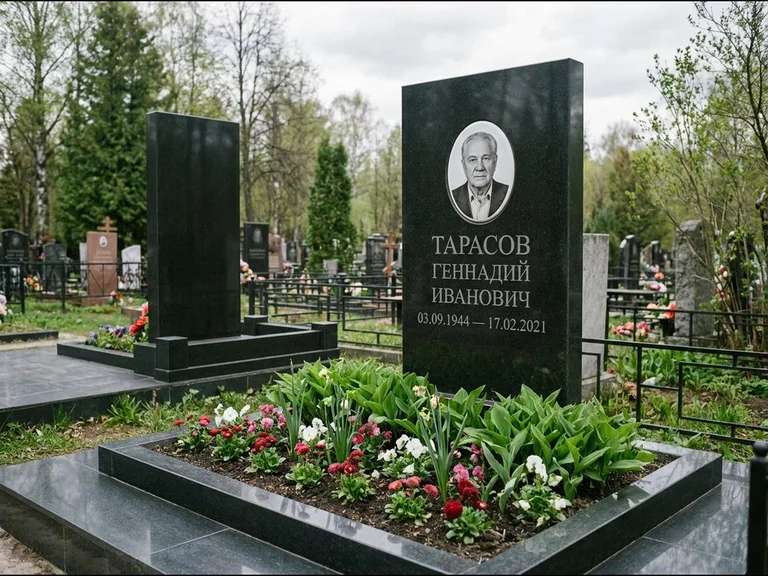 Керамический портрет на габбро-диабазе в Перми