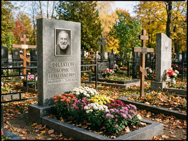 Керамический портрет с цветником в Перми