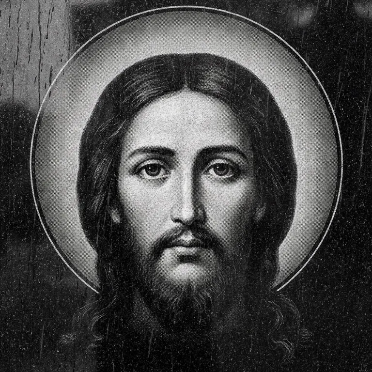 Эскиз иконы: «Моление о чаше» (полутон) — сюжетная композиция, гравировка на памятник в Перми