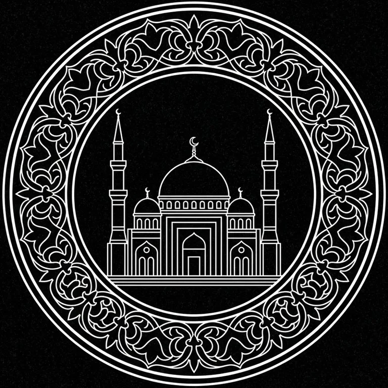 Эскиз: В медальоне — круглый медальон с восточным кантом в Перми