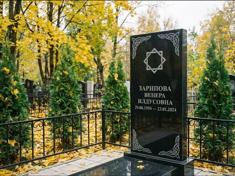 Мусульманский памятник — руб аль-хизб с восточной плетёнкой, работа «Зарипова» в Перми