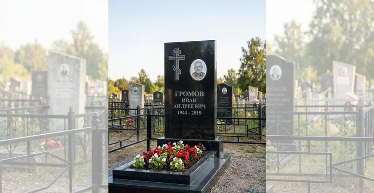 Семейный (двойной) памятник, Памятники мастерской «Мастер Каменев» на кладбищах Перми