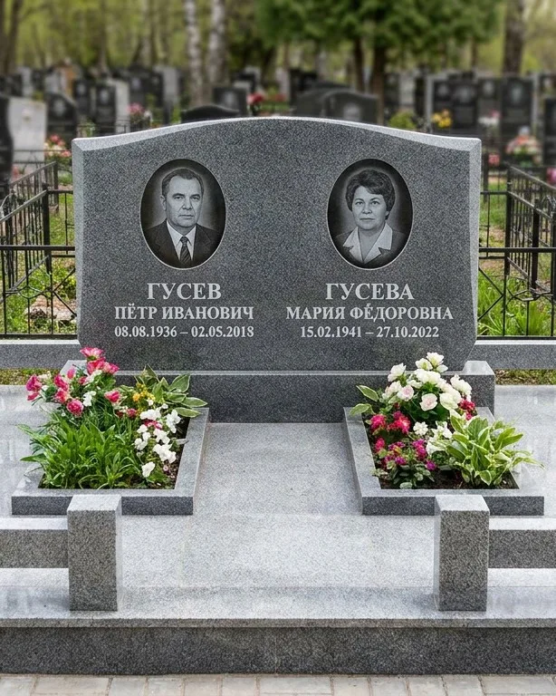Памятник под ключ из белого мрамора в Перми