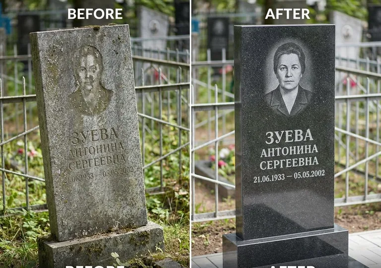 Восстановление сколов кромки гранита: до и после в Перми