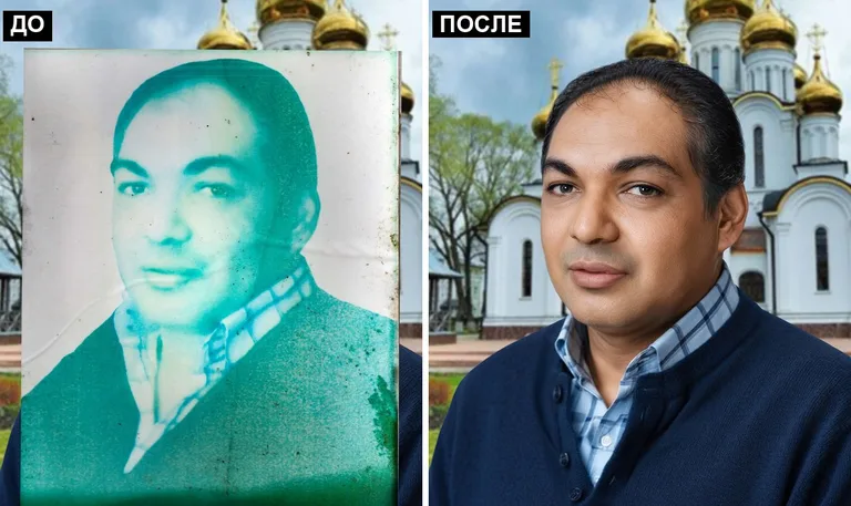 Ретушь фото на памятник — цветокоррекция и колоризация: до и после в Перми