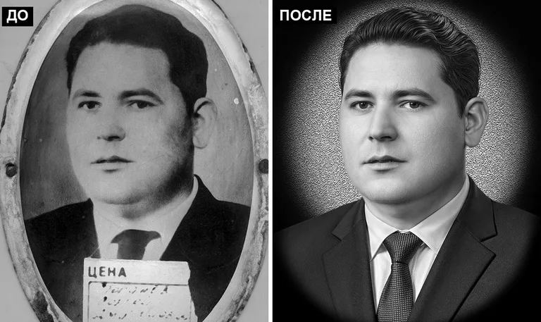 Ретушь фото на памятник — реставрация фотографии: до и после в Перми