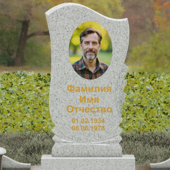 Элегантный вертикальный Гранитный памятник в Перми, гранит Мансуровский