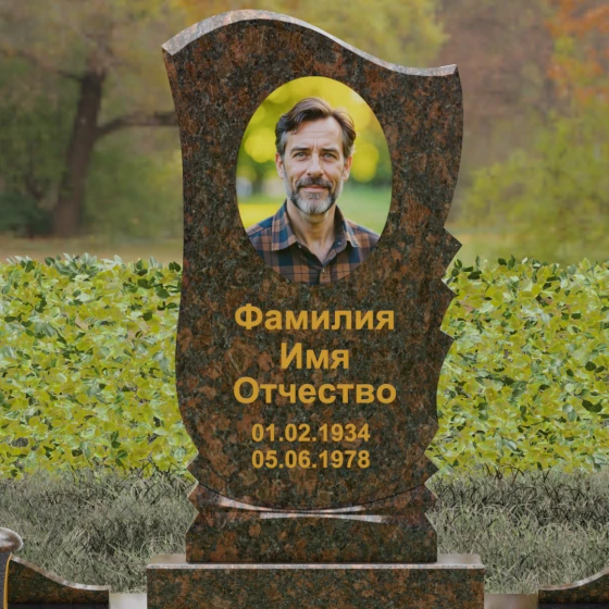 Элегантный вертикальный Гранитный памятник в Перми, гранит Дымовский
