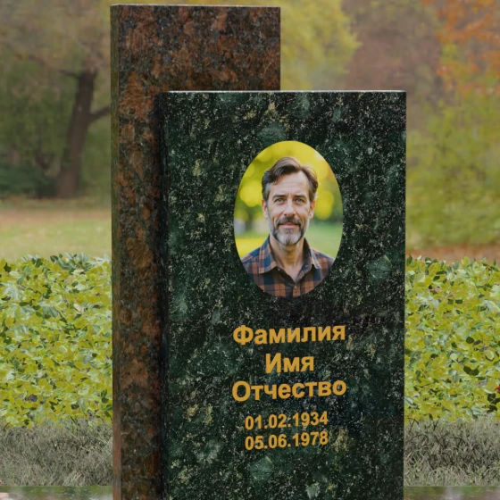 Памятник вертикальный из гранита в Волгограде, гранит Балтик грин
