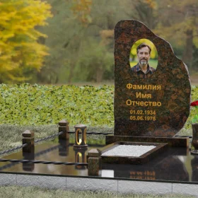 Светский вертикальный Гранитный памятник - П123
