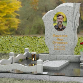 Гранитный вертикальный памятник светский - П147