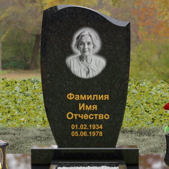 Светский вертикальный гранитный памятник в Перми, гранит Габбро-диабаз