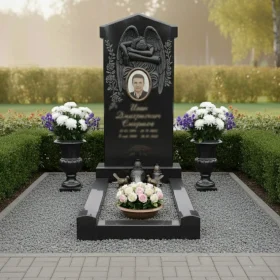 Гранитный светский вертикальный памятник для мемориального комплекса - ПН132