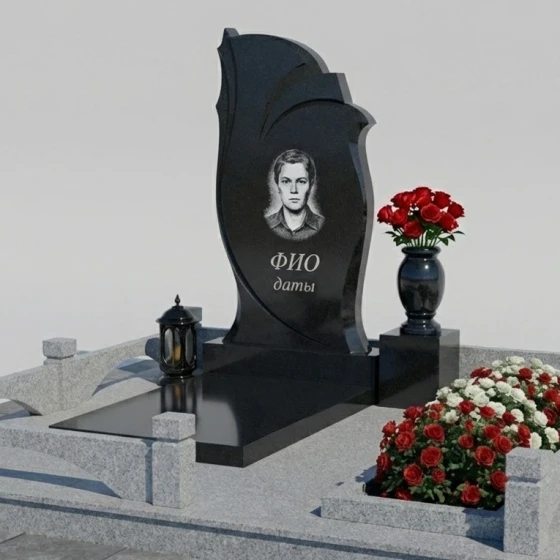 Гранитный мемориальный комплекс вертикальный светский во Владивостоке, гранит Габбро-диабаз