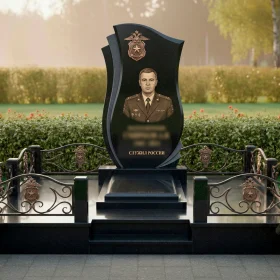 Гранитный вертикальный светский мемориальный комплекс - ПН524