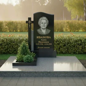 Православный гранитный вертикальный памятник - ПН597