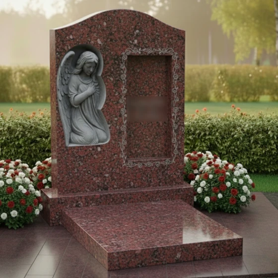 Светский вертикальный Гранитный памятник в Перми, гранит Лезниковский