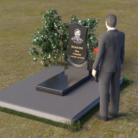 Гранитный вертикальный памятник дымовский в Томске