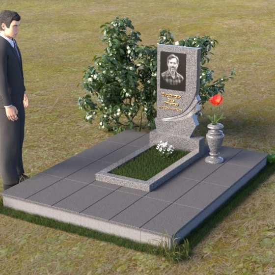 Памятник с волнистым верхом и фаской