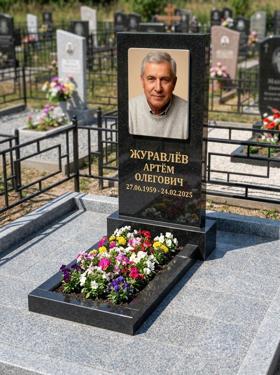 Портрет на памятнике в Перми — Выцветшее фото восстановили — керамогранит 180×240 мм