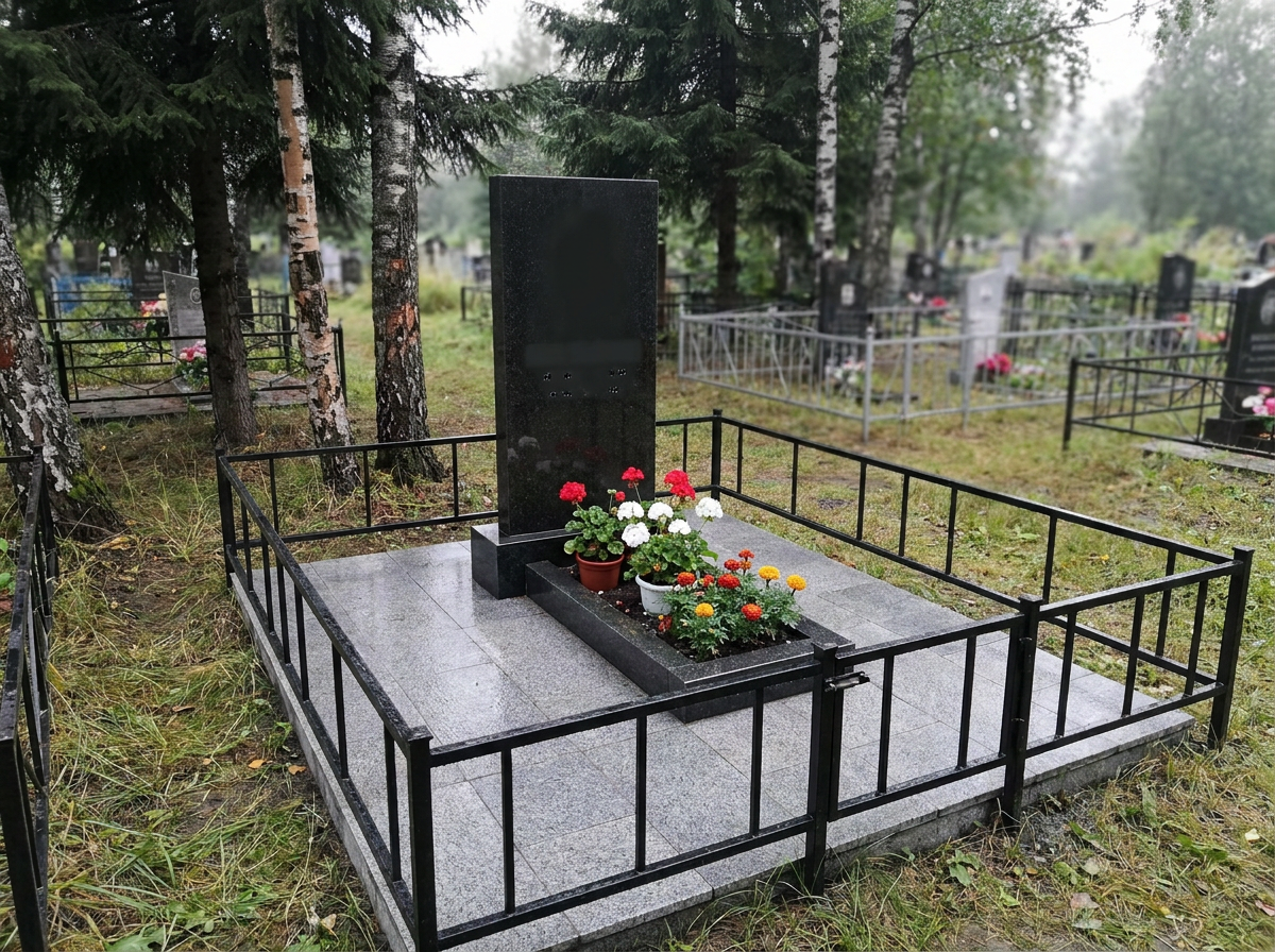 Уборка могилы в Перми — пример 3