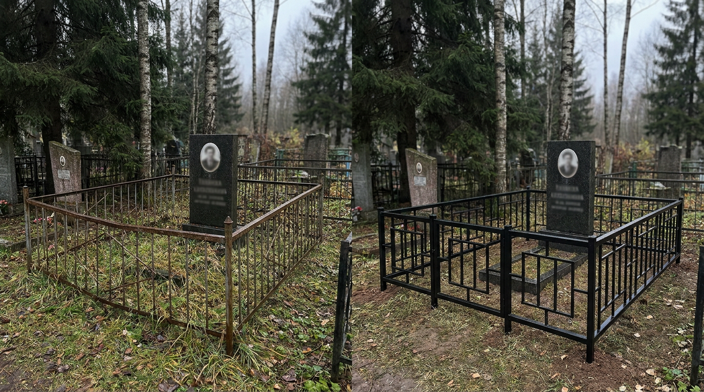 Установка ограды в Перми — пример 1