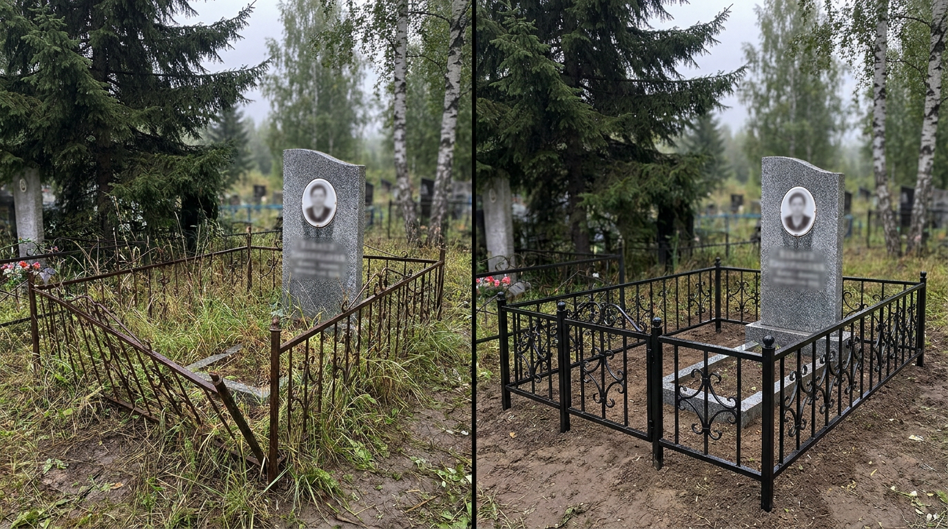 Установка ограды в Перми — пример 2
